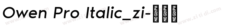 Owen Pro Italic_zi字体转换